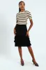 Pleated Hem Pencil Skirt - Black sold by Edgars