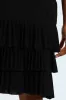 Pleated Hem Pencil Skirt - Black sold by Edgars
