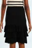 Pleated Hem Pencil Skirt - Black sold by Edgars