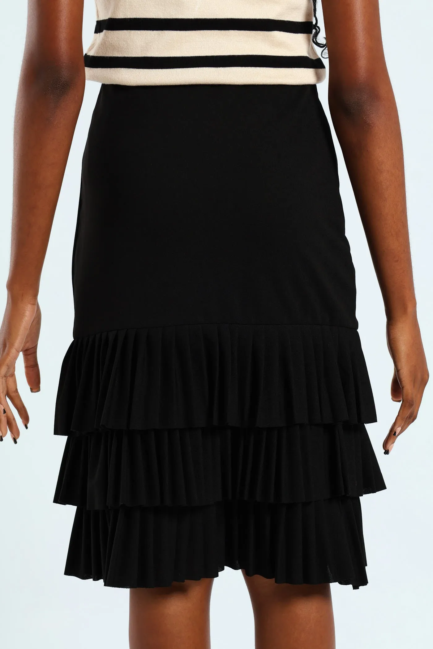 Pleated Hem Pencil Skirt - Black sold by Edgars product image thumbnail 5