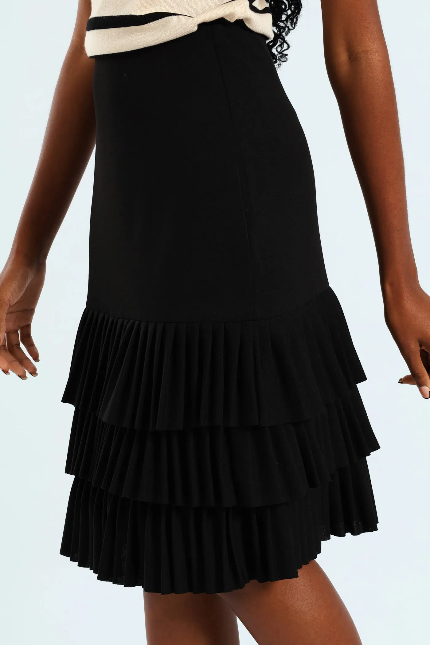 Pleated Hem Pencil Skirt - Black sold by Edgars product image thumbnail 4