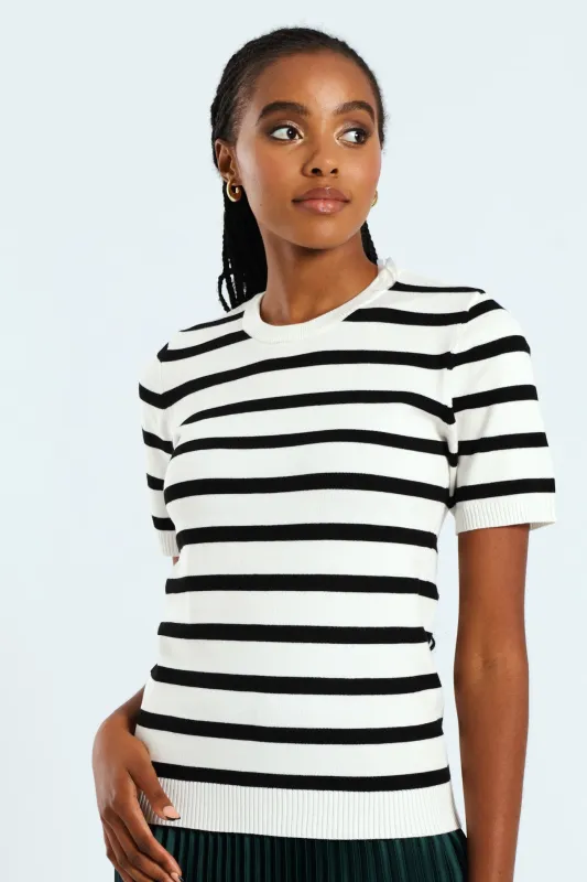 Stripe Pullover - Black/White sold by Edgars