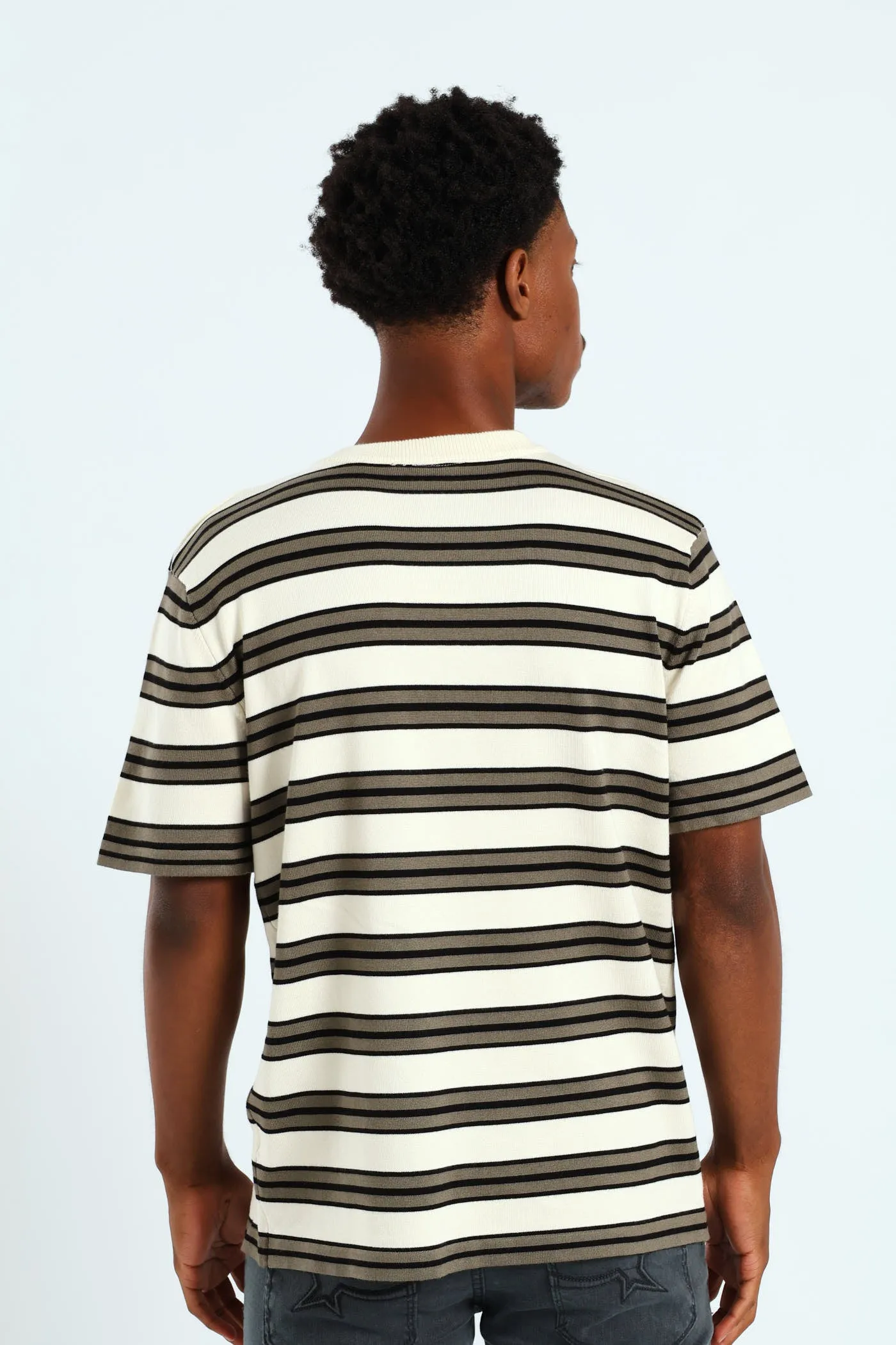 Striped Crew Fine Knit Top - Off White sold by Edgars product image thumbnail 4