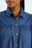 Puff Sleeve Chambray Shirt - Medium Wash sold by Edgars