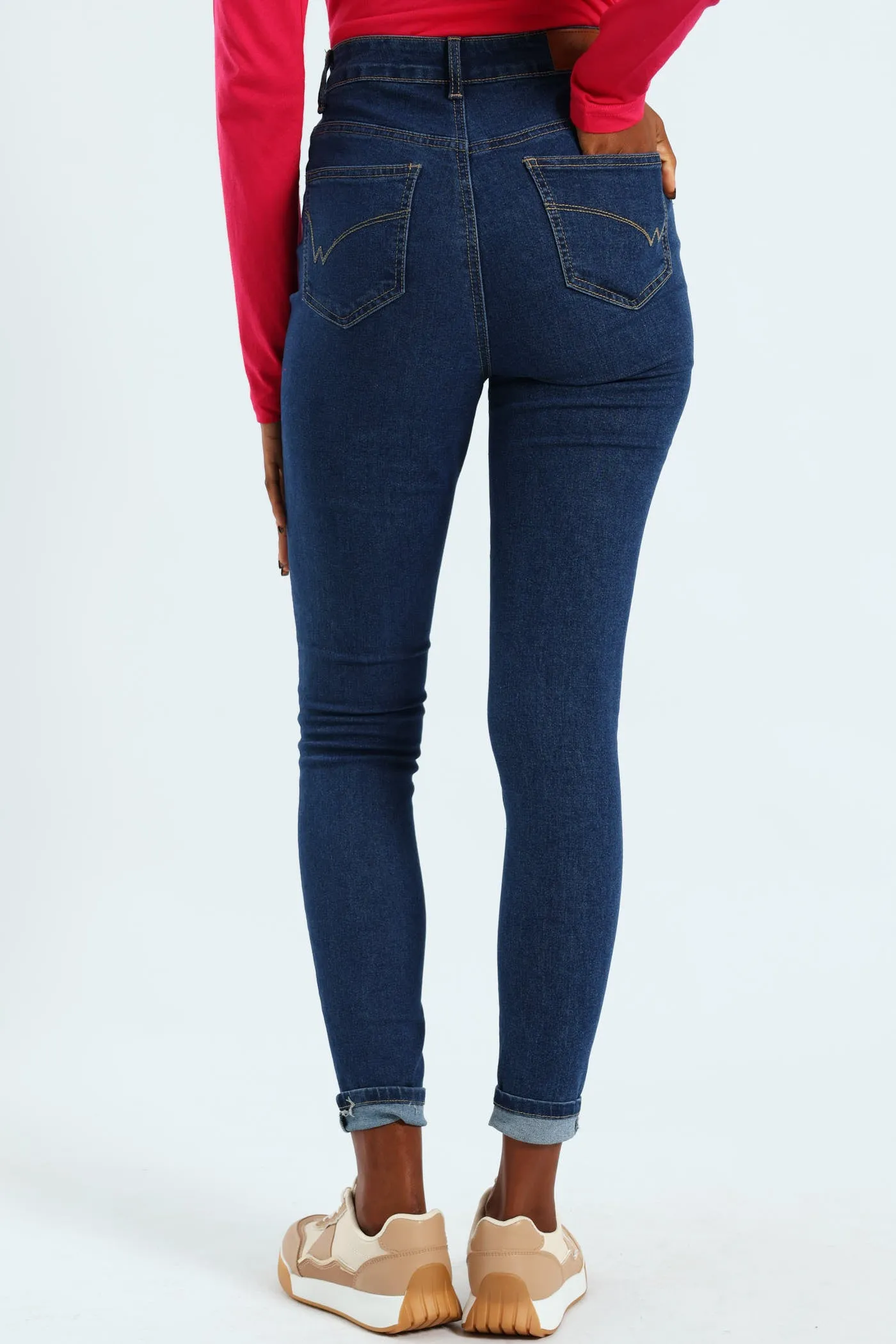 Turn Up Hem Skinny Jean - Med Wash sold by Edgars product image thumbnail 4