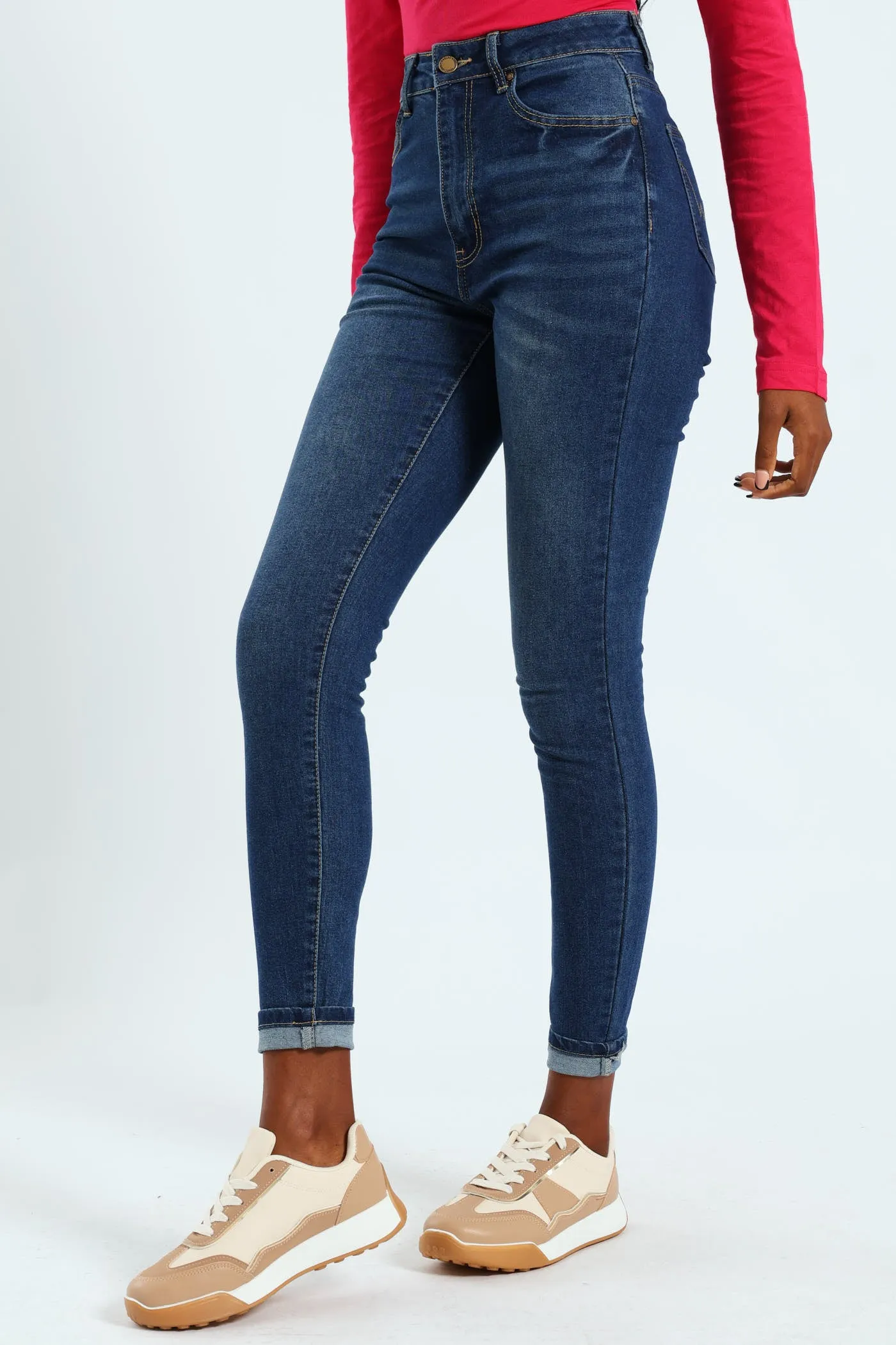 Turn Up Hem Skinny Jean - Med Wash sold by Edgars product image thumbnail 3