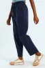 Pintuck Wideleg Jogger - French Navy sold by Edgars