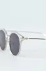 Thin Metal Arm Clubmaster Sunglasses - Silver sold by Edgars