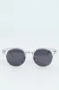 Thin Metal Arm Clubmaster Sunglasses - Silver sold by Edgars