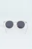 Thin Metal Arm Clubmaster Sunglasses - Silver sold by Edgars