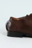 Toe Cap & Pin Punch Detail Derby Shoe - Brown sold by Edgars