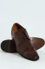 Toe Cap & Pin Punch Detail Derby Shoe - Brown sold by Edgars