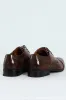 Toe Cap & Pin Punch Detail Derby Shoe - Brown sold by Edgars