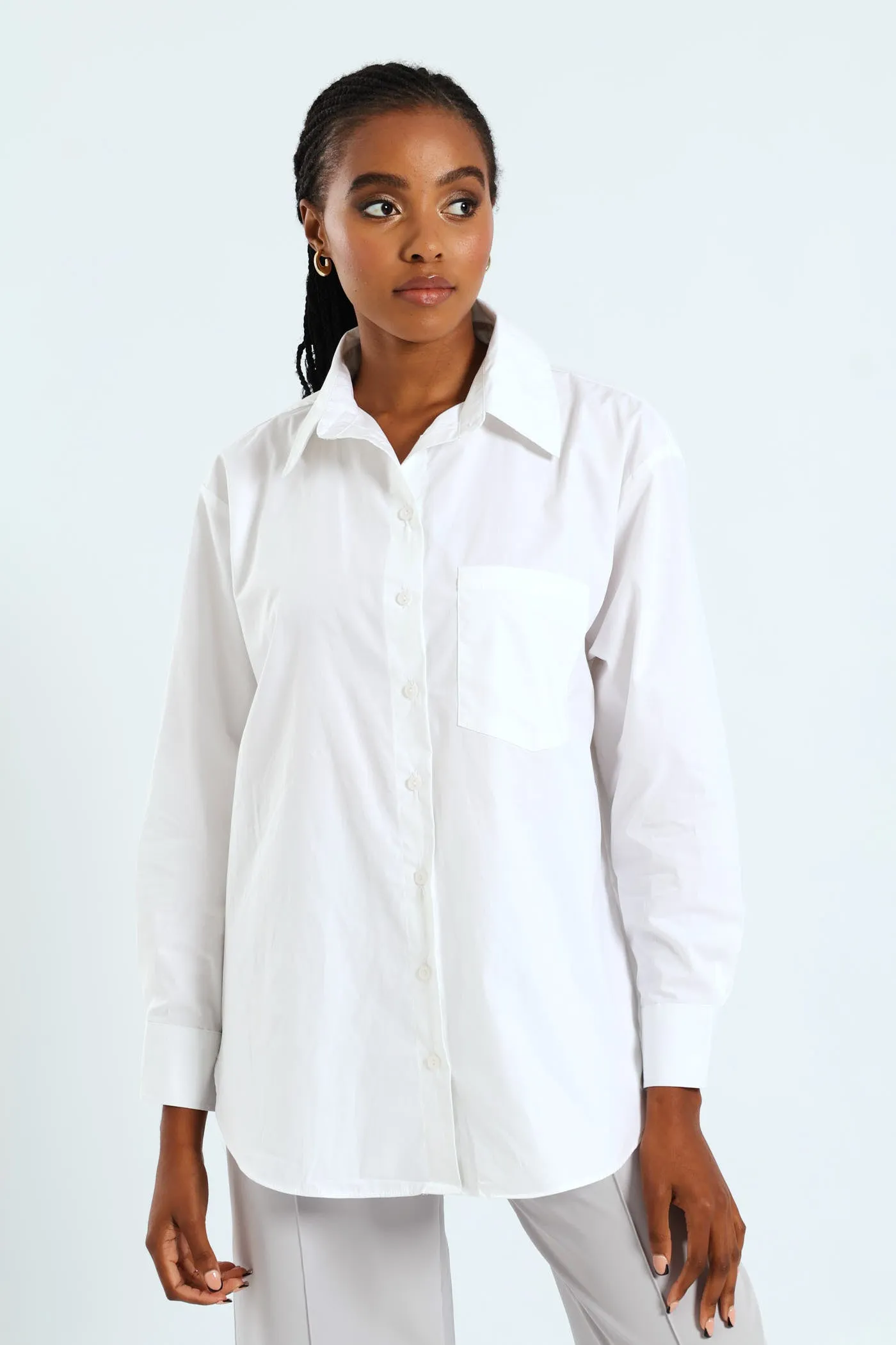 Poplin Shirt - White sold by Edgars