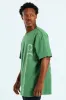 Puff Embroidered Front & Back Print Tee - Green sold by Edgars