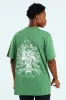 Puff Embroidered Front & Back Print Tee - Green sold by Edgars