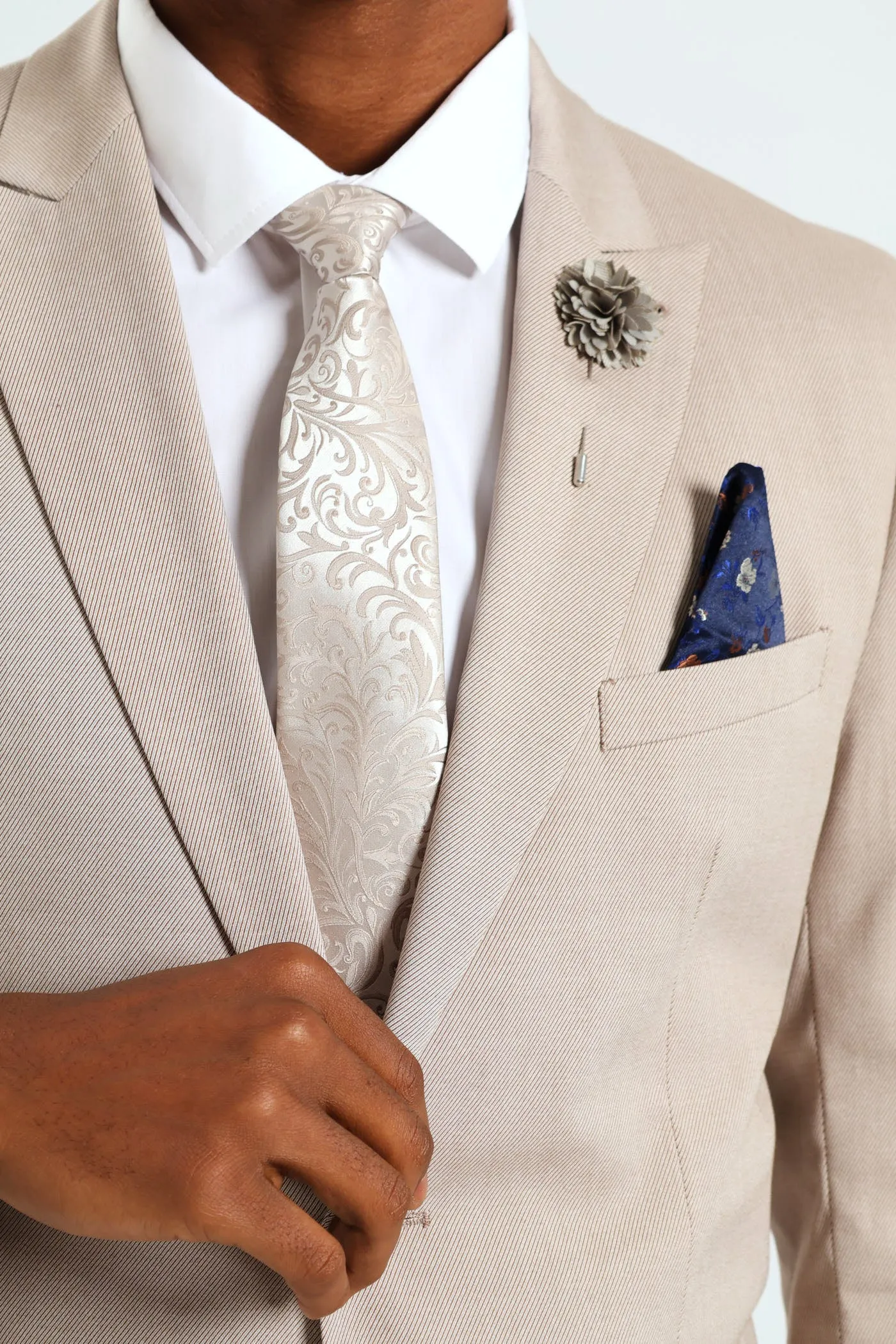 Tie & Pin Set - Silver sold by Edgars
