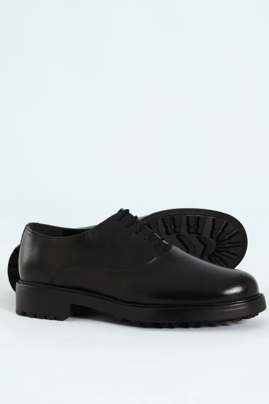 Plaine Toe Oxford Shoe - Black sold by Edgars