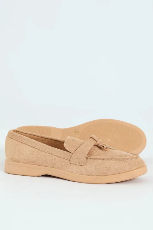 Smart Tassle Loafer - Taupe sold by Edgars