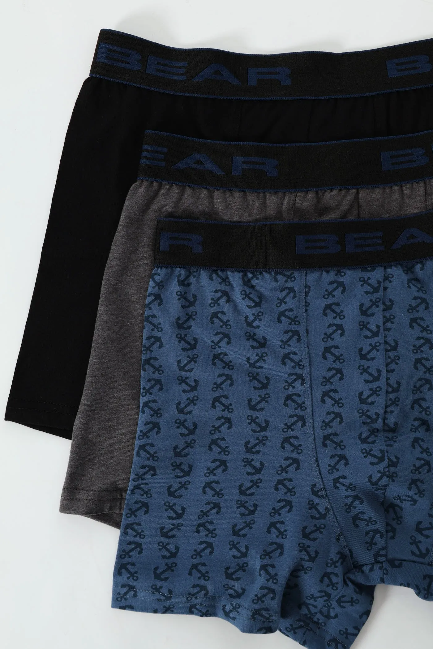 3 Pack Plain Bodyshorts - Navy/Grey Melange/Black sold by Edgars product image thumbnail 2