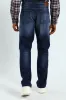 Worn In Straight Denim - Dark Wash sold by Edgars