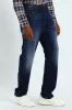 Worn In Straight Denim - Dark Wash sold by Edgars