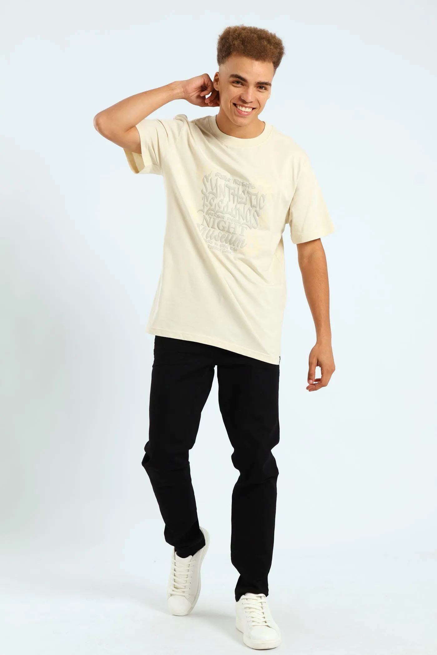 Tonal Print Tee - Light Stone sold by Edgars product image thumbnail 4