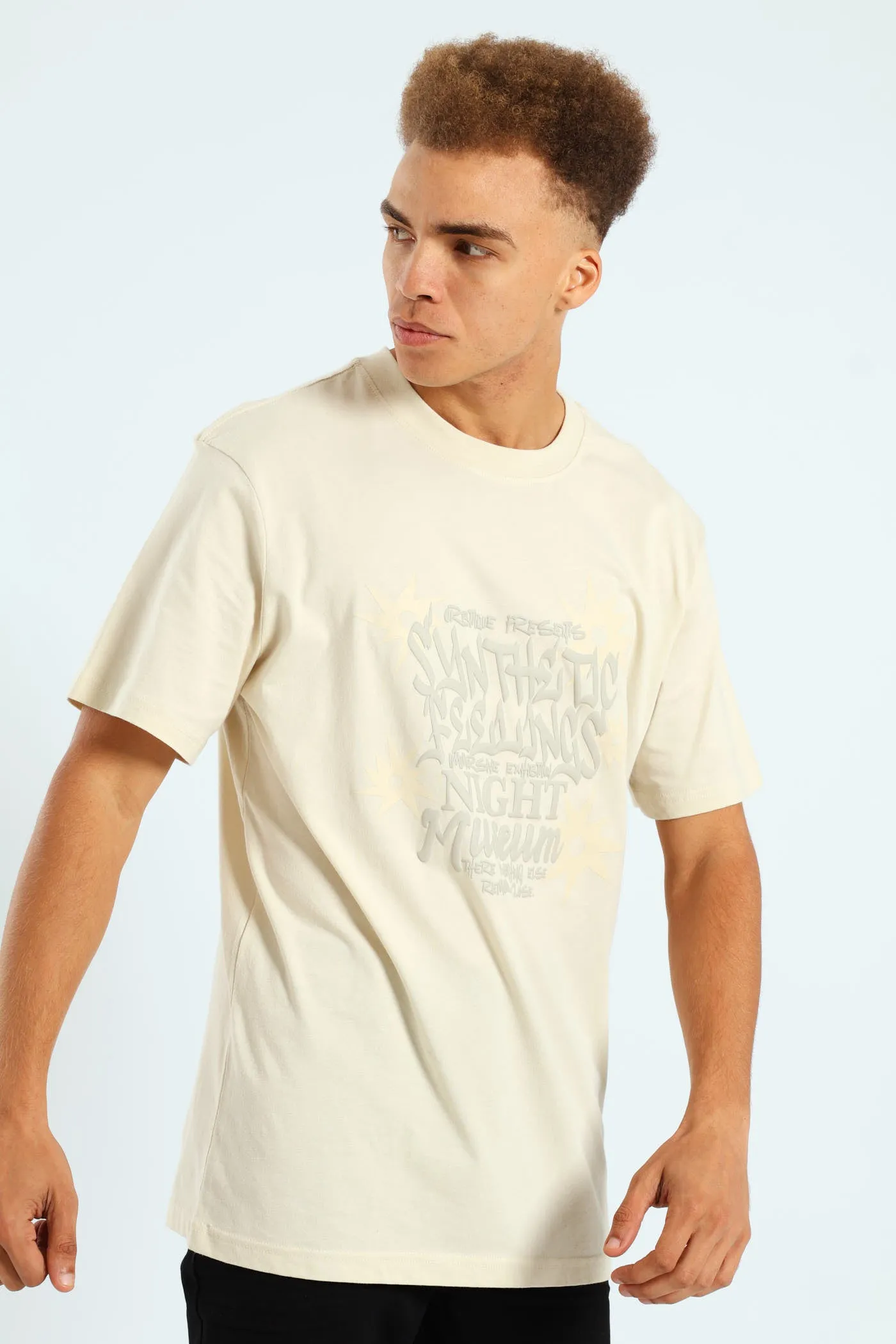 Tonal Print Tee - Light Stone sold by Edgars product image thumbnail 5