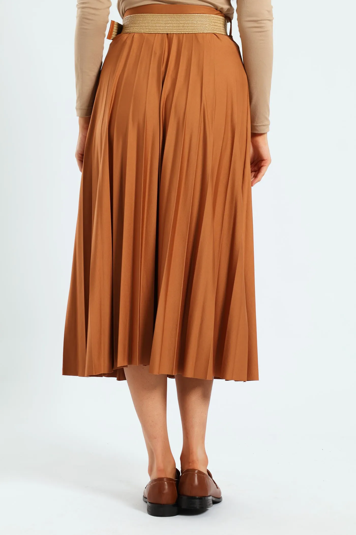 Belted Pleated Maxi Skirt - Caramel sold by Edgars product image thumbnail 4
