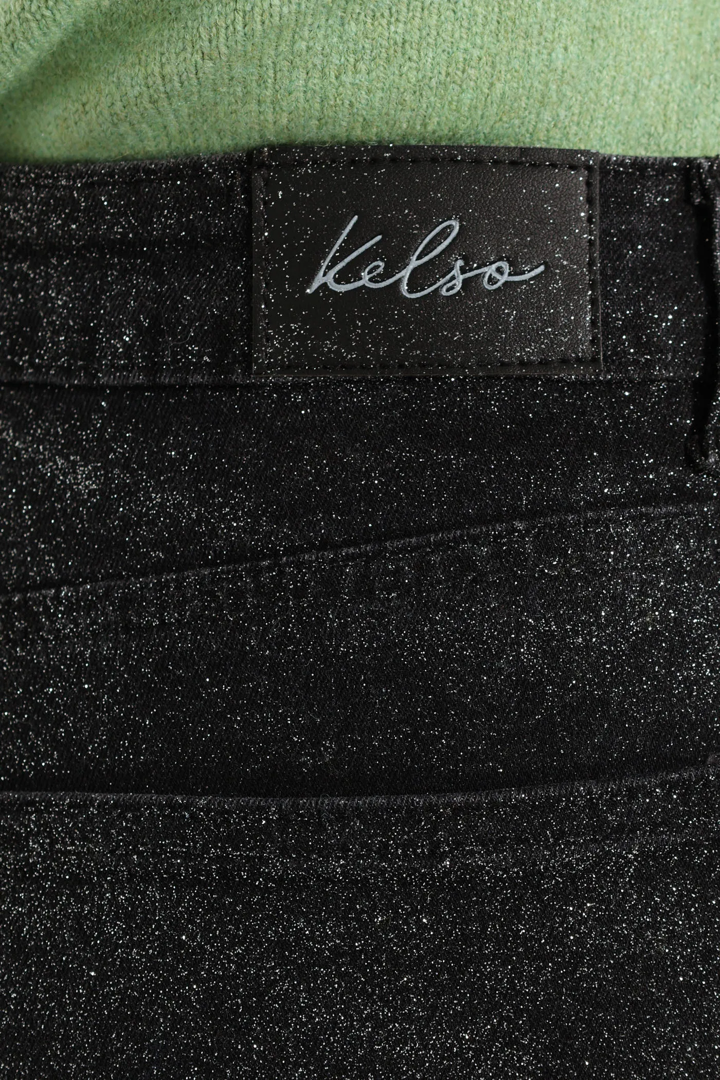 Glitter Wide Leg Jean - Black sold by Edgars product image thumbnail 5