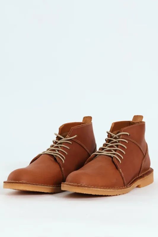 Leather Stitched Down Boot - Tan sold by Edgars 