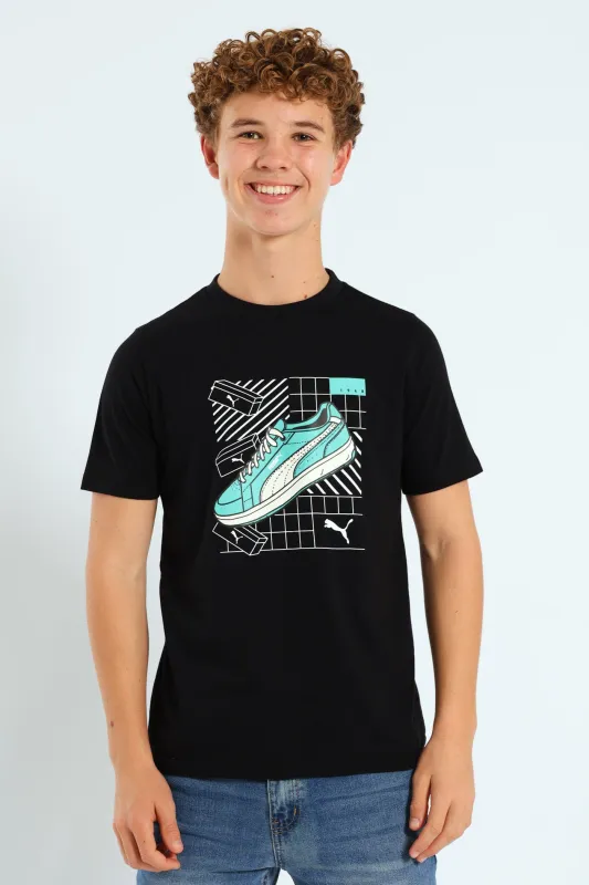 Boys Graphic IV Tee - Black sold by Edgars