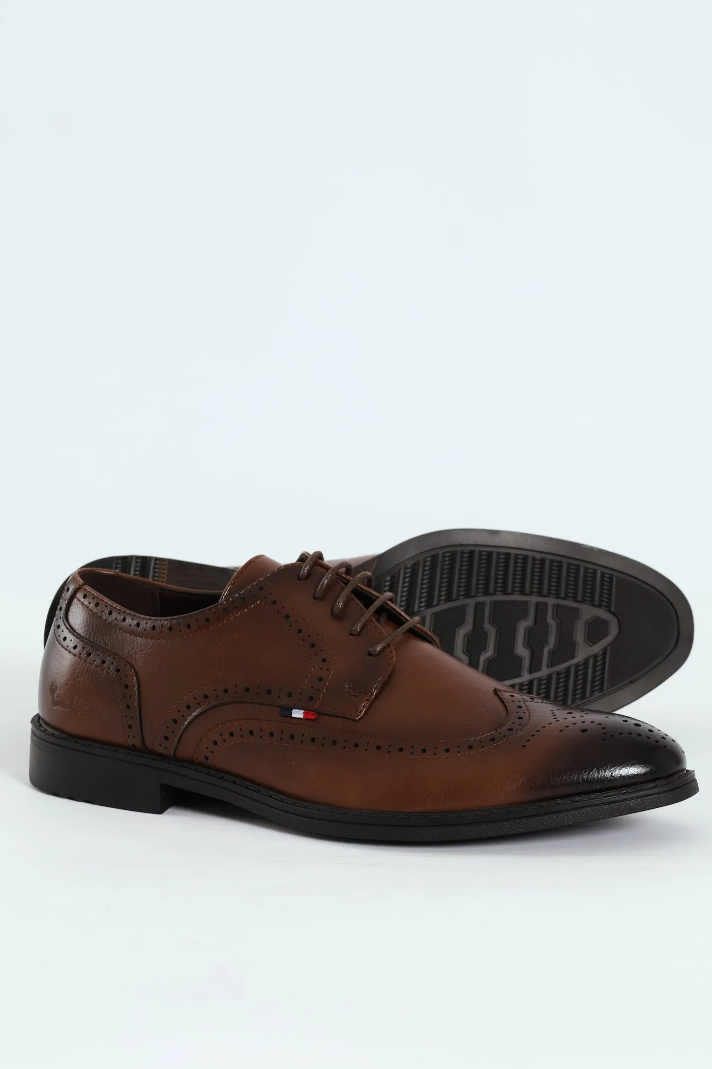 Brogue Detail Lace Up Shoe - Tan sold by Edgars