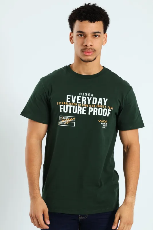 Short Sleeve Basic Print Tee - Bottle made by Swagga