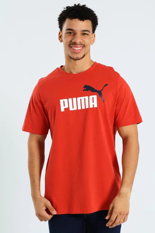 Essential 2 Colour No.1 Logo Tee - Red sold by Edgars