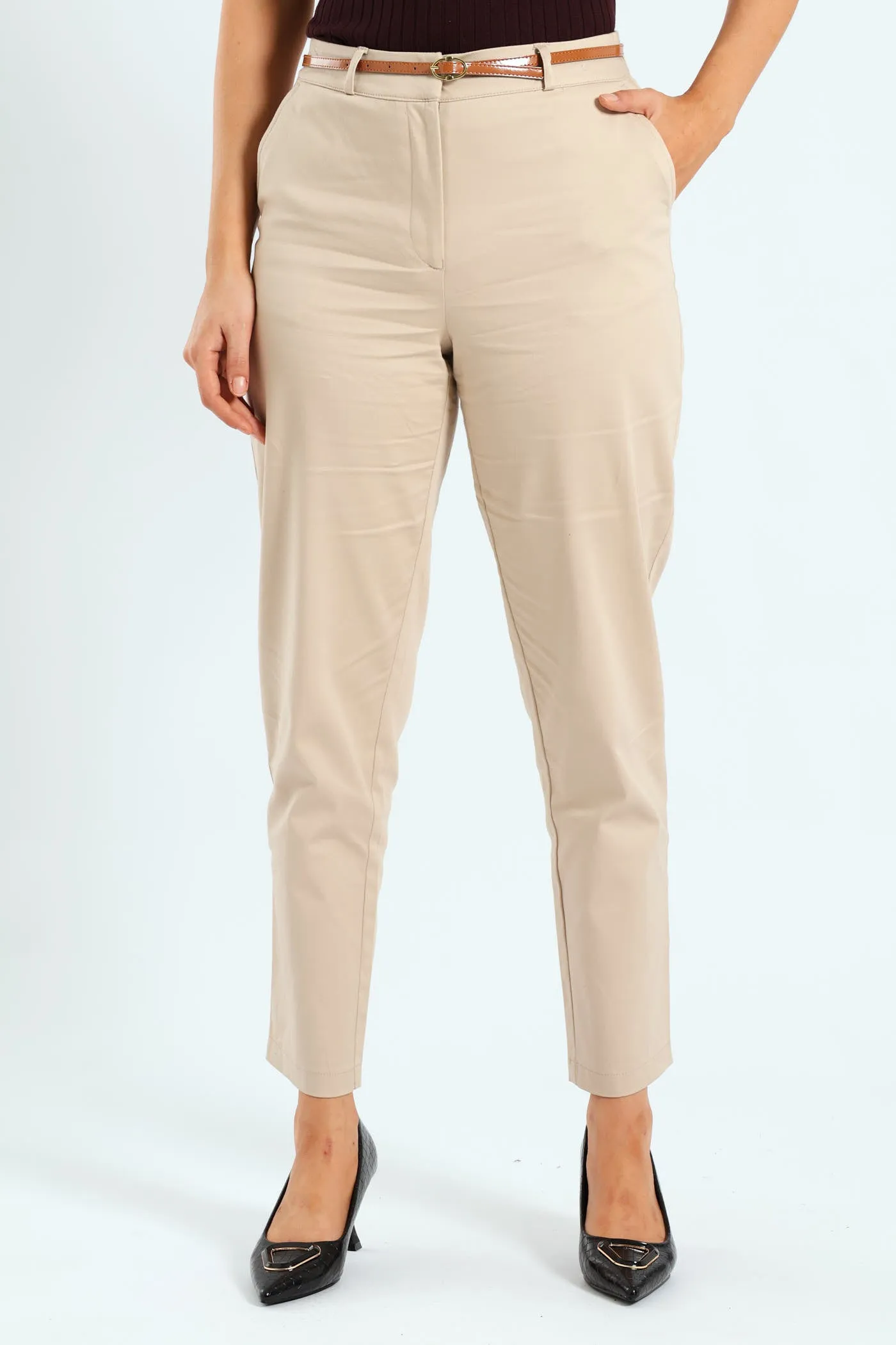 Chino Belted Pants - Cream sold by Edgars product image thumbnail 2