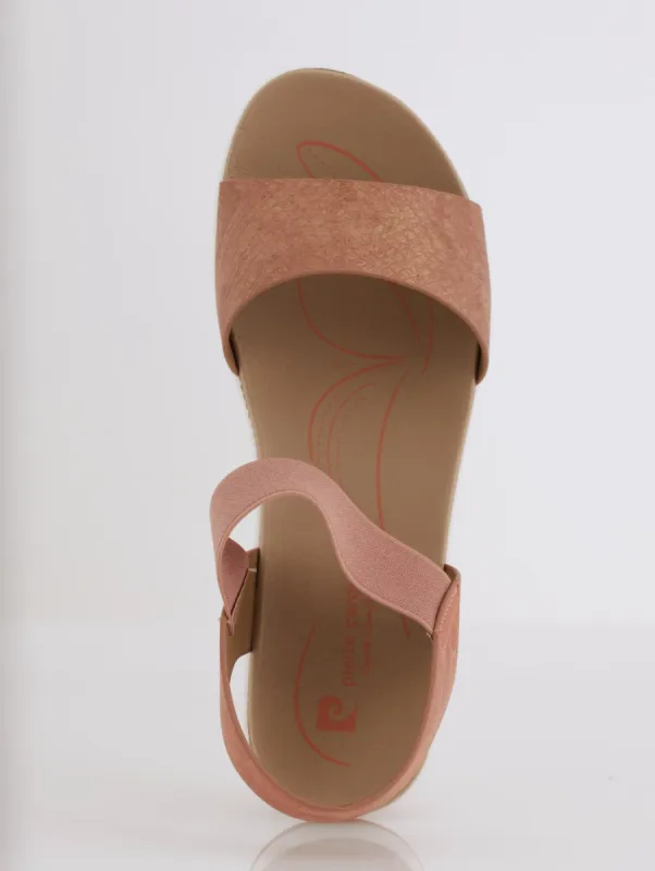 Ladies Elastic Strap Comfort Sandal - Pink sold by Edgars