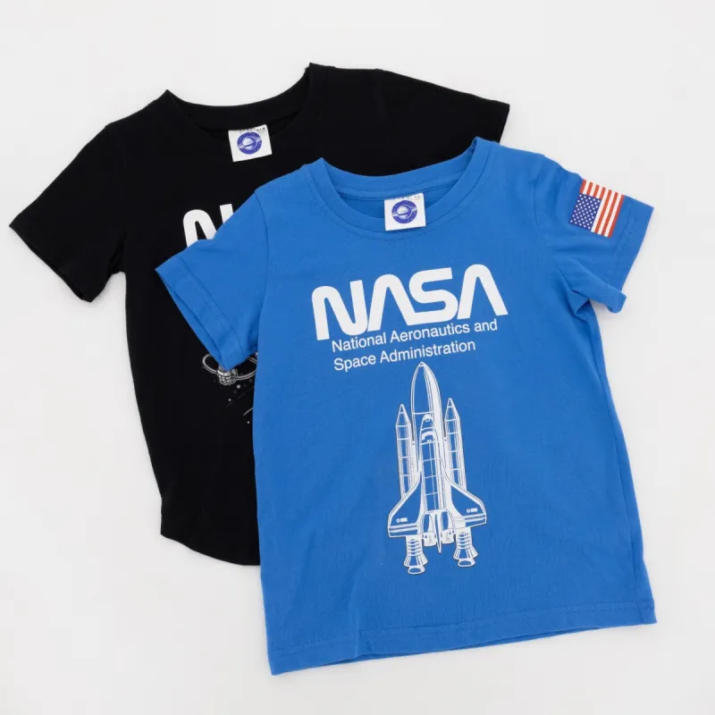 Pre-Boys 2 Pack Straight Black Curved Tee - Blue sold by Edgars