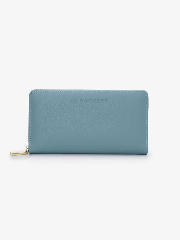 Charlotte Light Text Zip Around Purse - Pale Blue sold by Edgars
