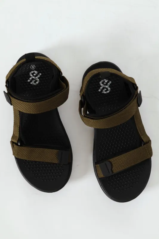 Strappy Sport Sandal - Olive sold by Edgars