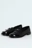 Apron Tassled Patent Loafer - Black sold by Edgars