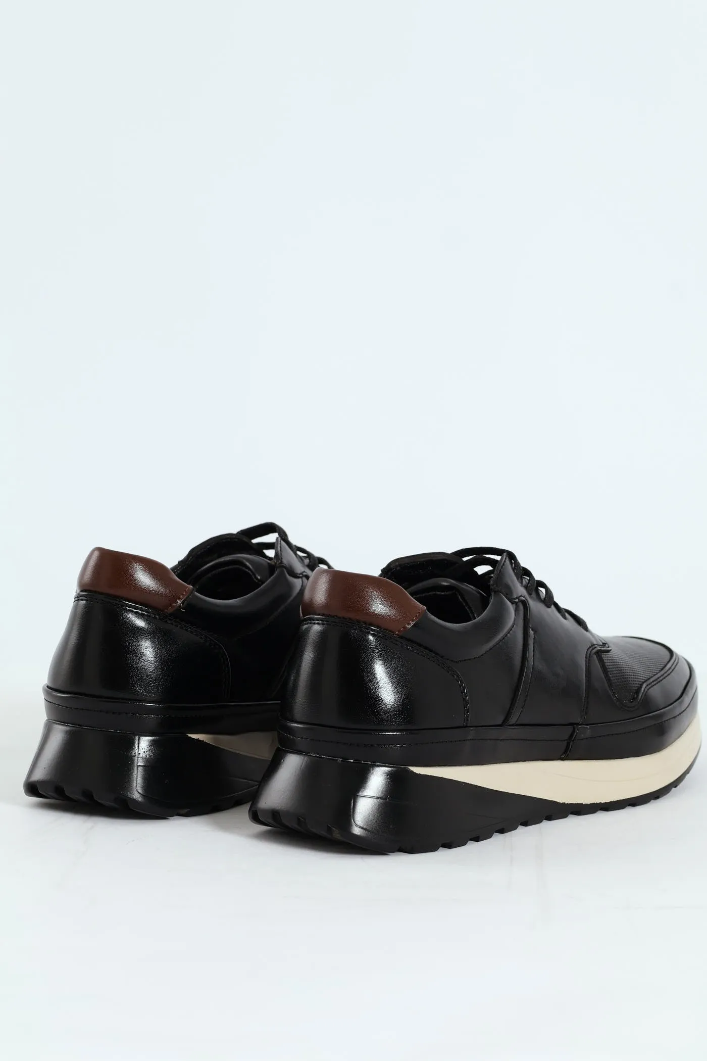 Pin Punched Detail Panelled Smart Casual Shoe - Black sold by Edgars product image thumbnail 5