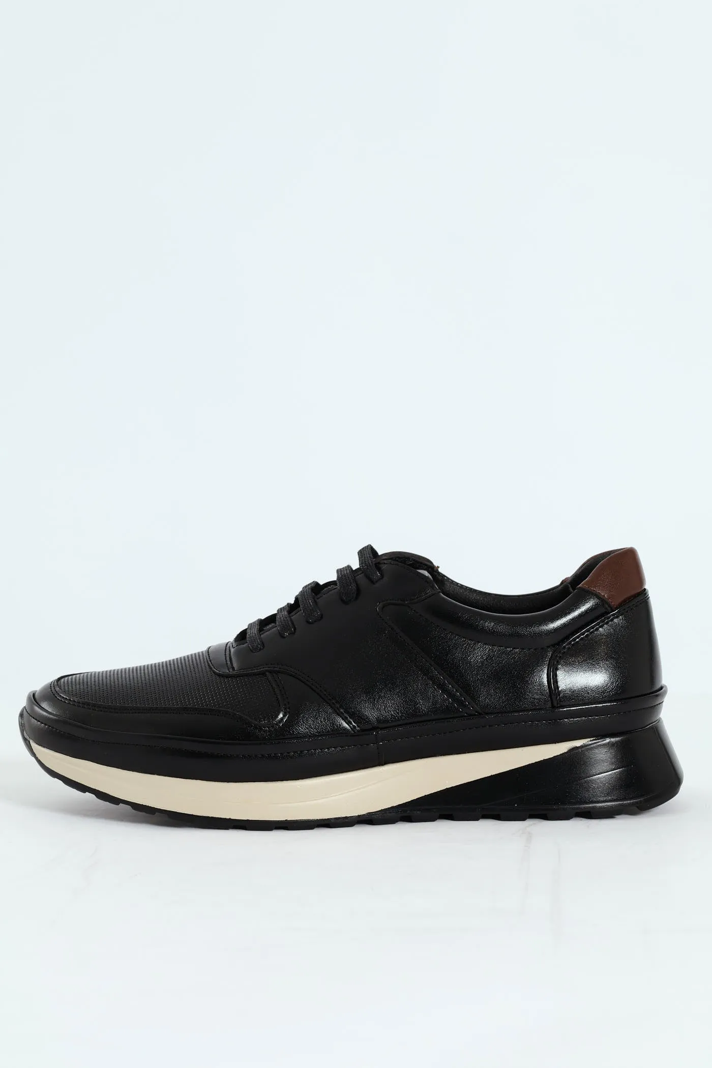 Pin Punched Detail Panelled Smart Casual Shoe - Black sold by Edgars product image thumbnail 3