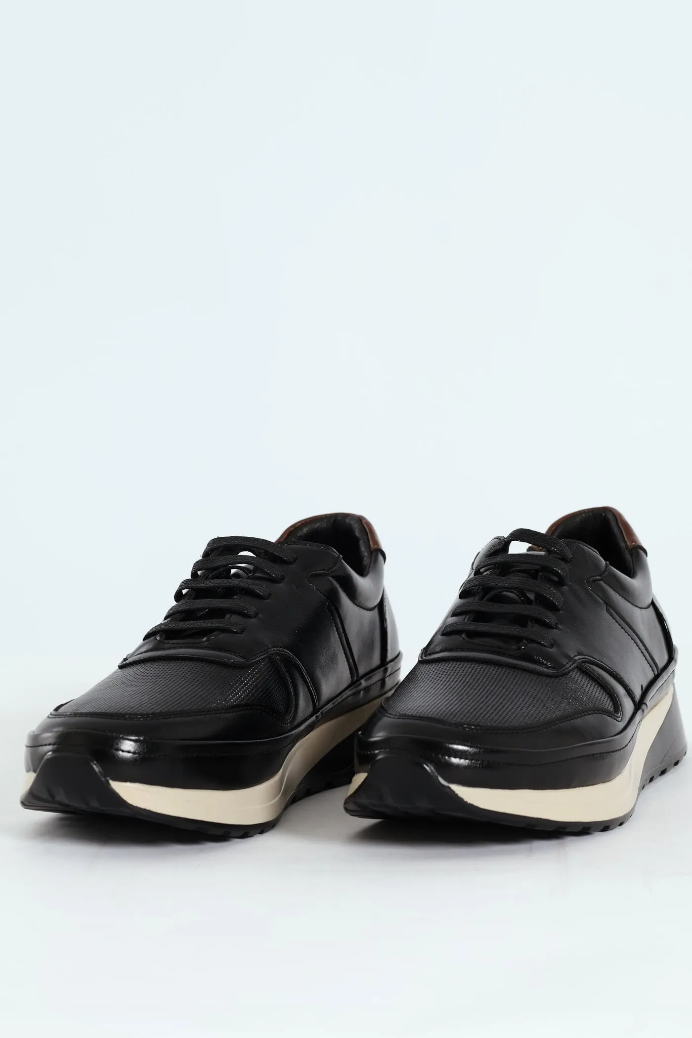 Pin Punched Detail Panelled Smart Casual Shoe - Black sold by Edgars product image thumbnail 4