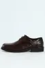 Plain Round Toe Formal Lace Up Shoe - Chocolate sold by Edgars