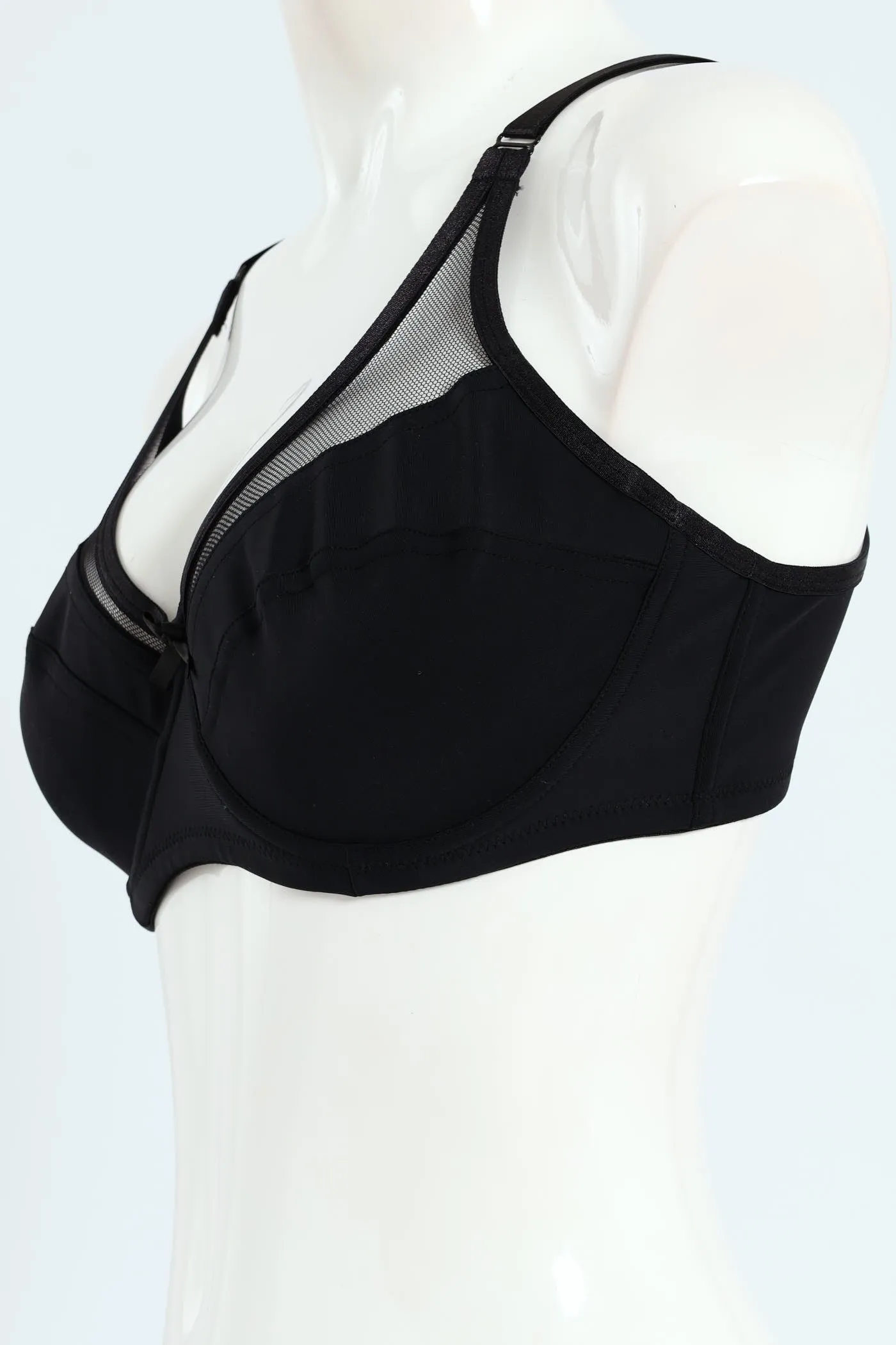 Mesh Trim Minimiser Bra - Black sold by Edgars product image thumbnail 2