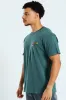 Slogan Front & Back Tee - Forest Green sold by Edgars