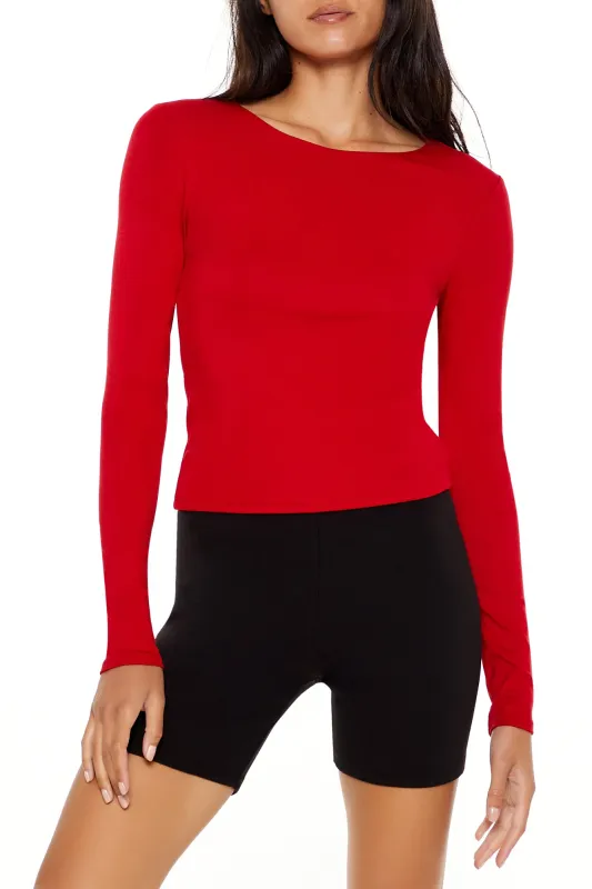 Long Sleeve Knit Shirt - Red sold by Edgars