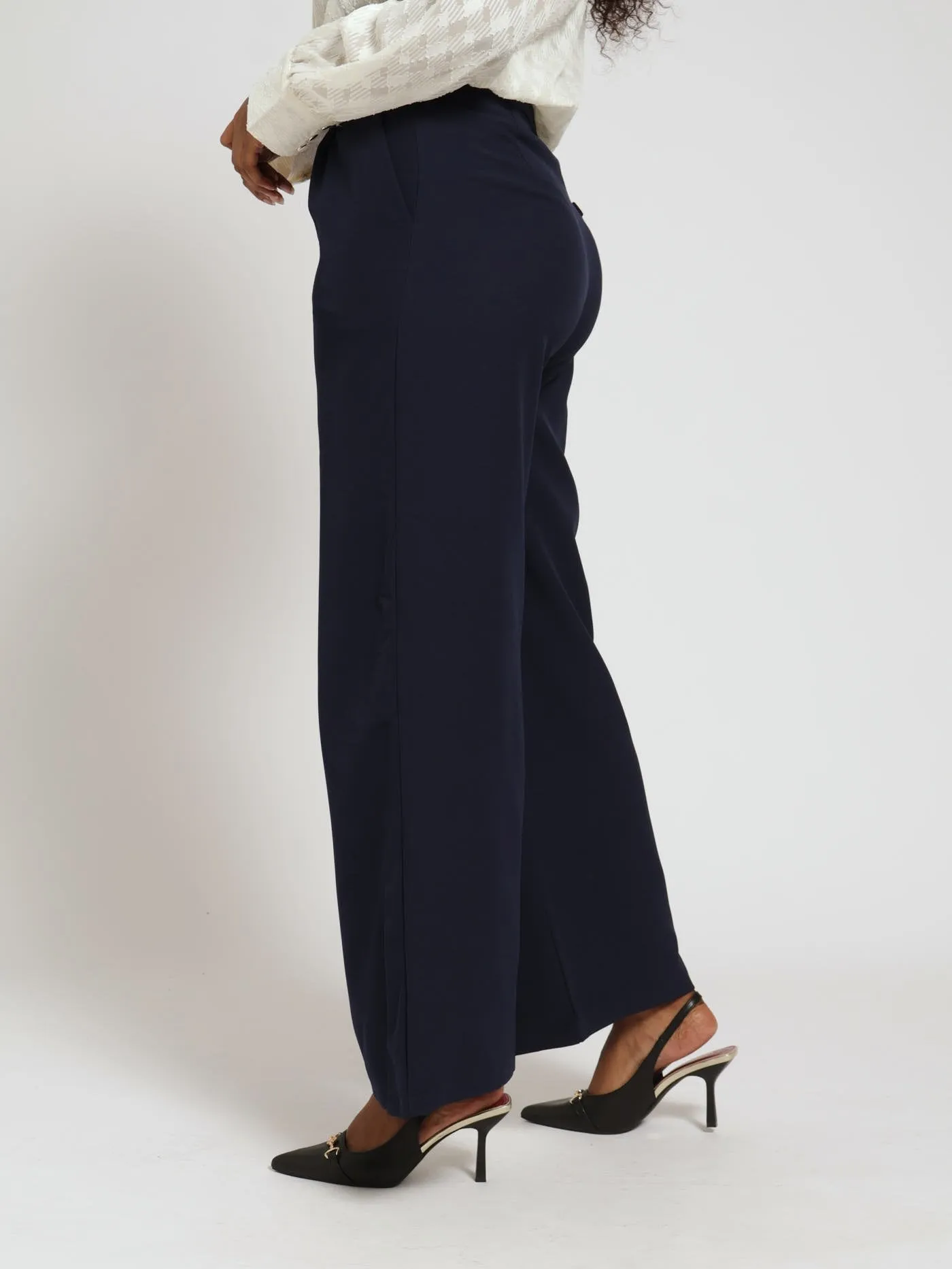 Pleated Wide Leg Formal Pants - Navy sold by Edgars product image thumbnail 3