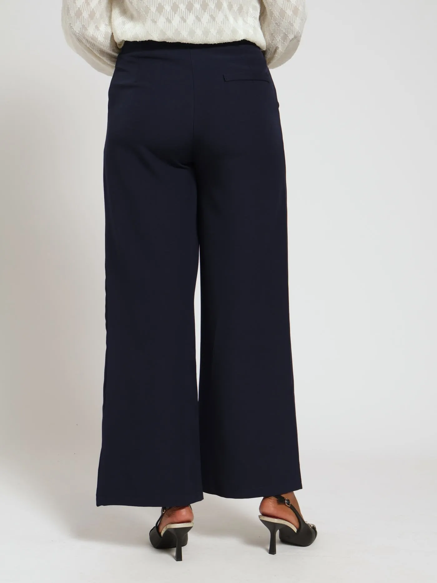 Pleated Wide Leg Formal Pants - Navy sold by Edgars product image thumbnail 4